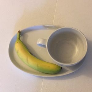 Crate and Barrel Coffee/Soup mug and plate